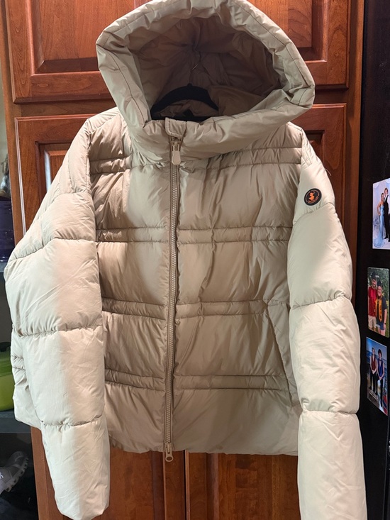 SAVE THE DUCK Jackets & Blazers - SAVE THE DUCK Hooded Puffer Jacket - Cream/gold